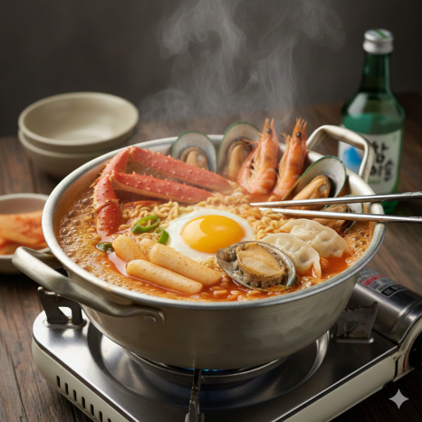고급 토핑 라면