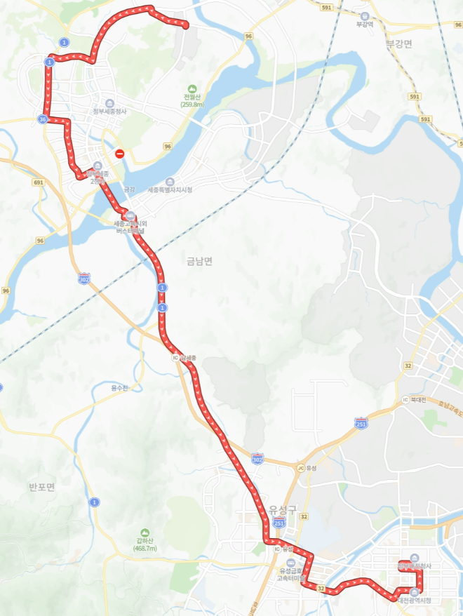 M1 버스 노선
